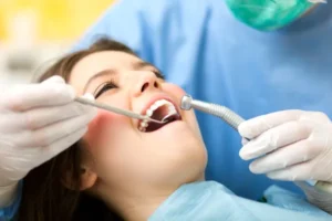 Tooth decay under dental bridge